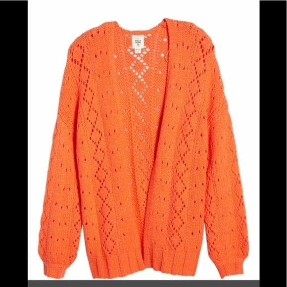BILLABONG BLISSED OUT ORANGE CARDIGAN NWT - Picture 15 of 15